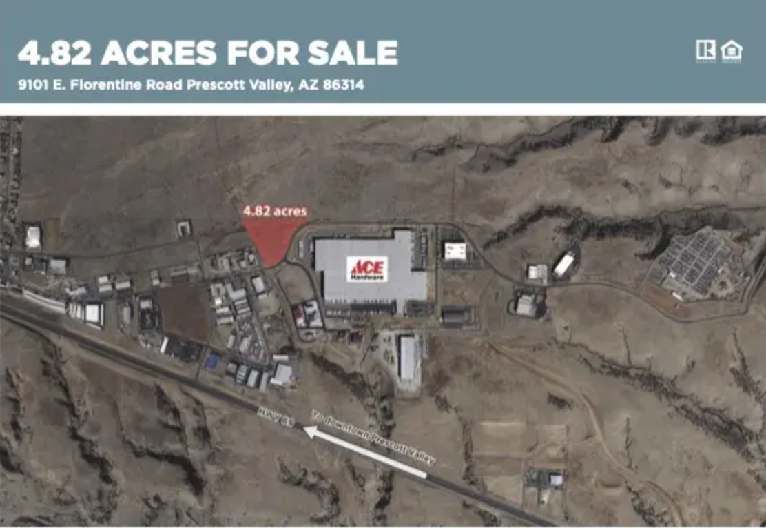 4.82 Acres for Sale in Prescott Valley Big Sky Business Park