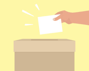 vote being cast