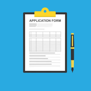 application form and pen